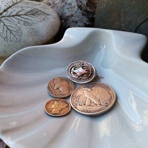 Antique 1850's 9kt Gold Victorian Etruscan Revival Brooch